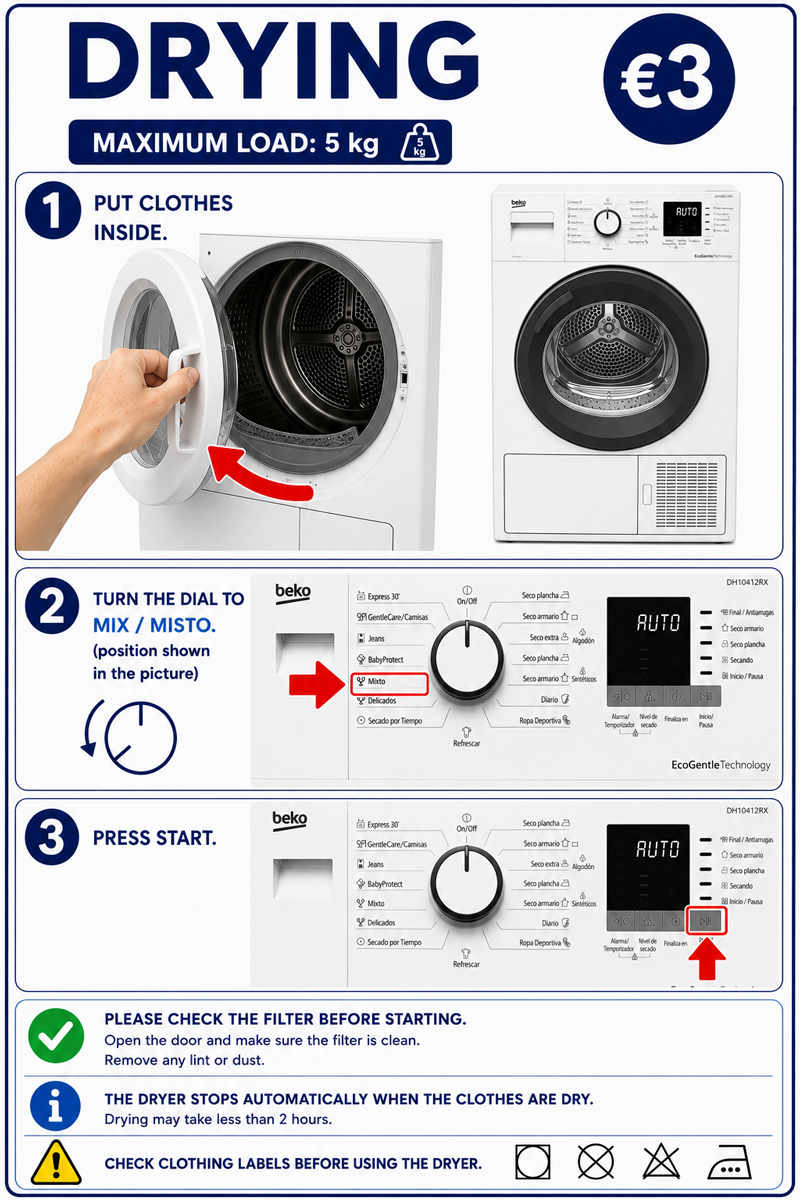 How to do the drying