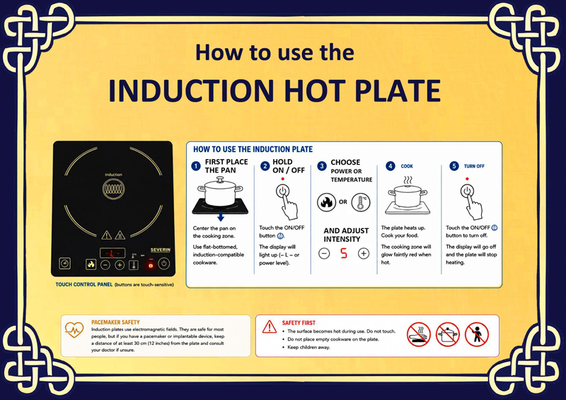 How do use the Induction Hot Plate